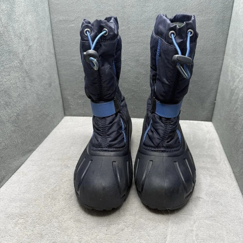 SOREL Youth Flurry Snow Boots Size 6 Blue Waterproof Insulated NY1965-464